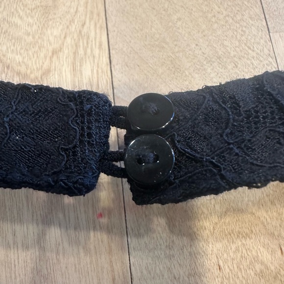 Forever 21 Black Whimsigoth Peplum Long Bishop Sleeve Mesh Top Size Small - Picture 12 of 15